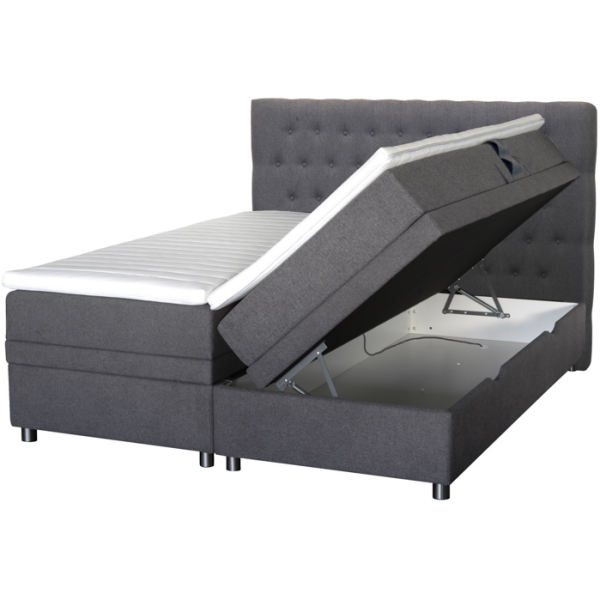 Boxspring 180x200 cm, licht met verstelbaar opbergsysteem Boxspring 180x200 cm, licht met verstelbaar opbergsysteem