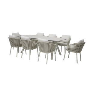 Tuinstoel 63 cm, beige, olefinekoord en aluminium Tuinstoel 63 cm, beige, olefinekoord en aluminium