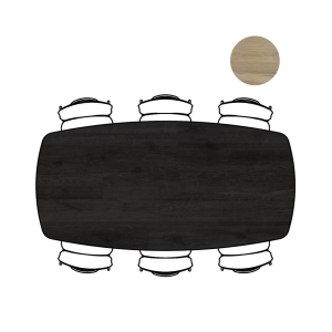Eettafel 220 x 110 cm, ovaal, onyx kleur Eettafel 220 x 110 cm, ovaal, onyx kleur