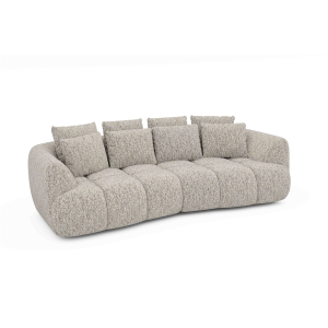 Hoekzetel 278 cm, metaal, Nosagvering met N30-schuim Hoekzetel 278 cm, metaal, Nosagvering met N30-schuim