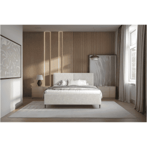 Gestoffeerd bed 160 x 200 cm, zwart, metaal, bekleding, lattenbodem inbegrepen Gestoffeerd bed 160 x 200 cm, zwart, metaal, bekleding, lattenbodem inbegrepen