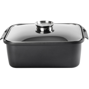 Braadpan 8 l, zwart gegoten aluminium, glazen deksel, inductie