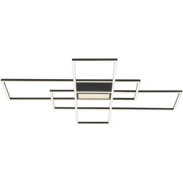 LED-plafondlamp 7 cm, zwart, metaal
