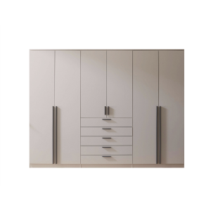 Home 41 Kleerkast 270 cm, 6 deuren, 5 lades, draaideuren
