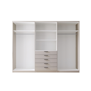 Kleerkast 270 cm, 6 deuren, 5 lades, draaideuren Kleerkast 270 cm, 6 deuren, 5 lades, draaideuren