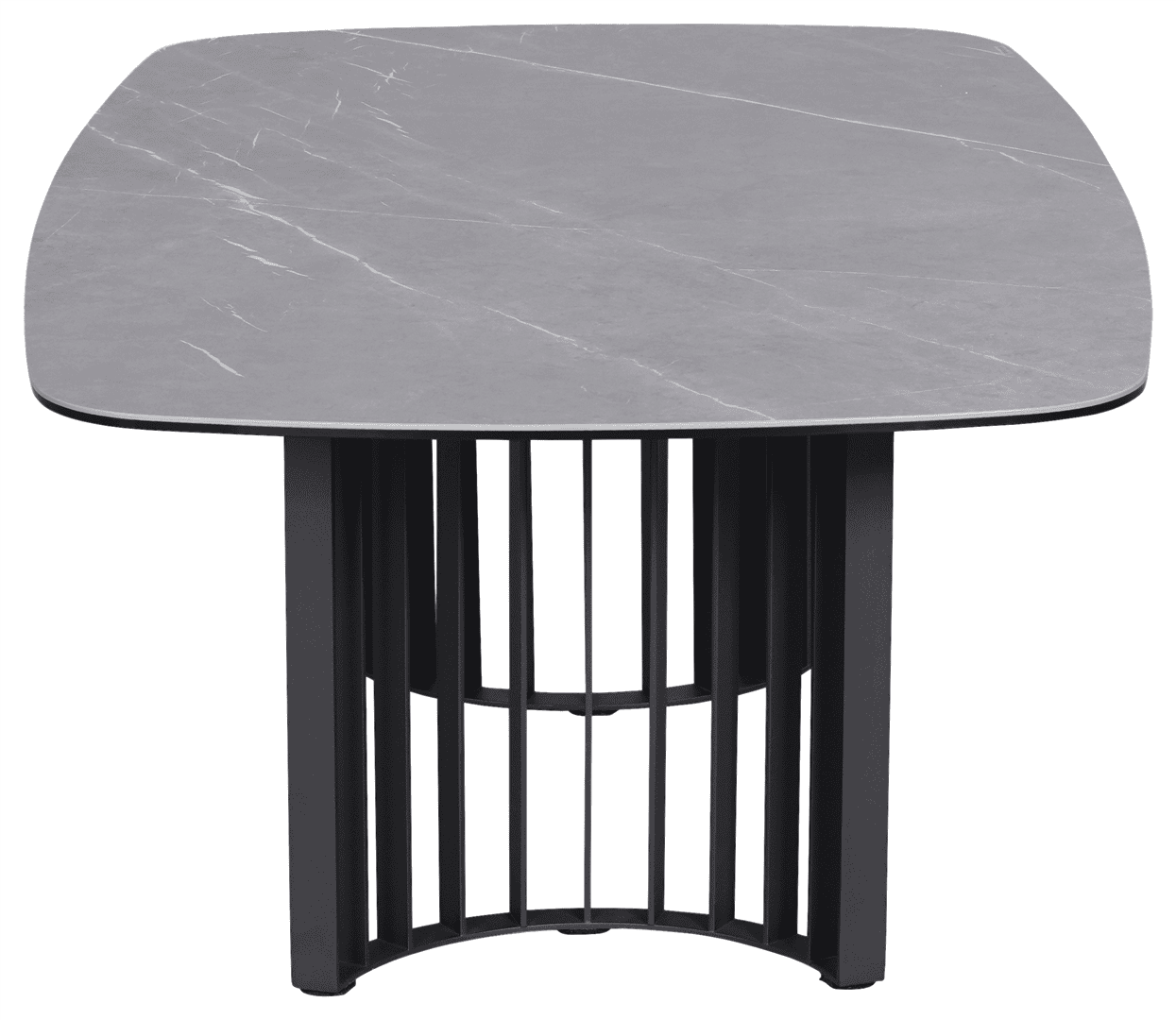Salontafel van 120 x 70 cm met grijs keramisch blad