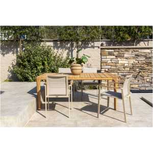 Eettafel voor buiten in naturel teak 180x100x75 – 1240-1503 Eettafel voor buiten in naturel teak 180x100x75 - 1240-1503
