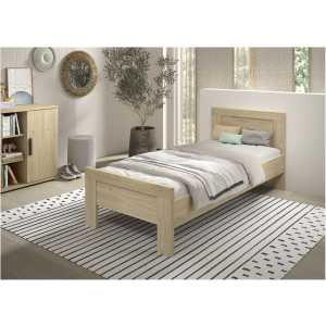 Eenpersoonsbed 90×200 in eiklook Eenpersoonsbed 90x200 in eiklook