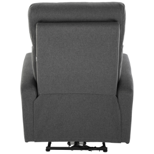 Fauteuil télé Stan, tissu Sunday anthracite à surpiqûre blanche Fauteuil télé Stan, tissu Sunday anthracite à surpiqûre blanche