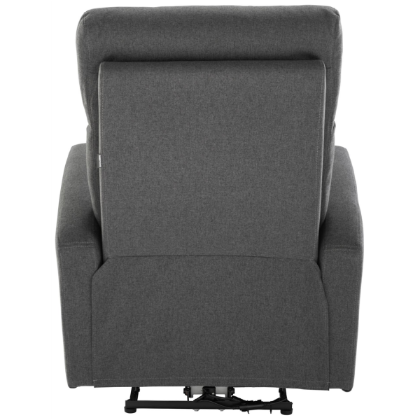 Fauteuil télé Stan, tissu Sunday anthracite à surpiqûre blanche Fauteuil télé Stan, tissu Sunday anthracite à surpiqûre blanche