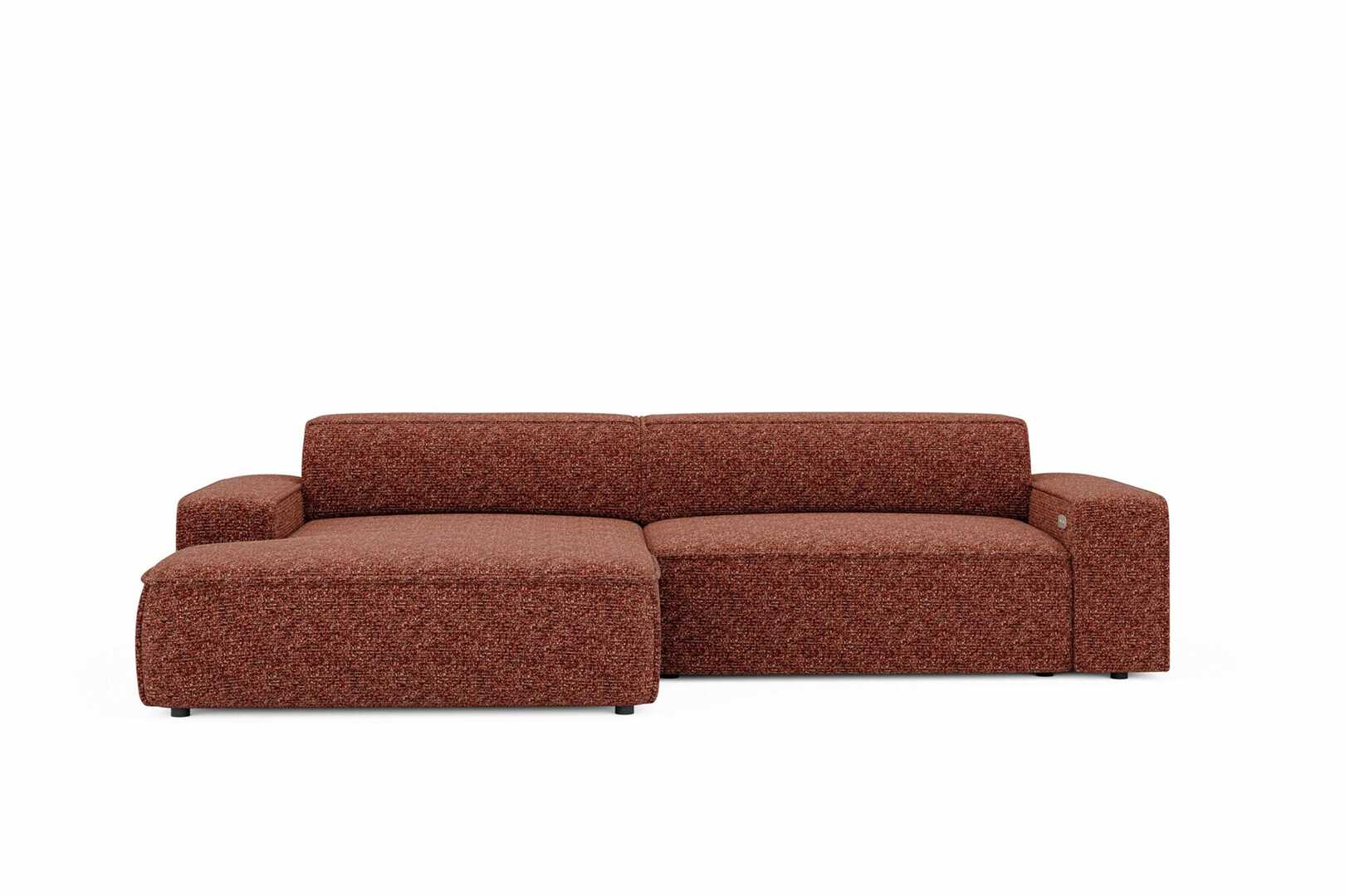 Hoekzetel 286 cm, stoffering, elektrische zitdiepteverstelling