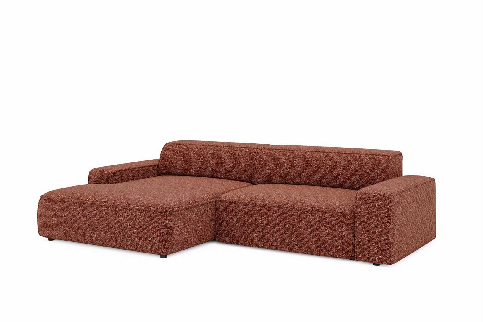 Hoekzetel 286 cm, stoffering, elektrische zitdiepteverstelling
